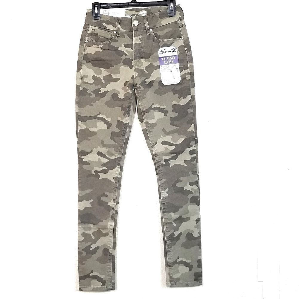 EUC SEVEN7 High Rise Skinny Camo Jeans